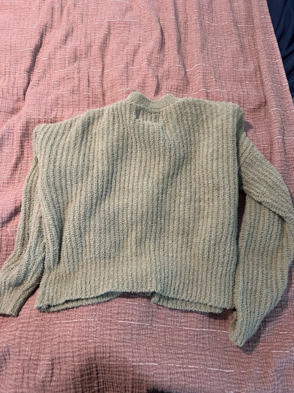 Thread & Supply Olive Green Ribbed Button Cardigan - Picture 6 of 6
